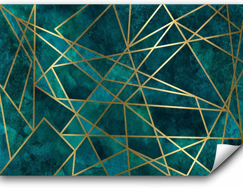 Papier Peint 3D Lignes Bleues