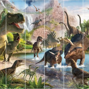 Papier Peint Dinosaure Multicolore